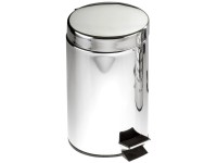 Wenko Nášlapný odpadkový koš nerezový stříbrný leštěný 3 l
