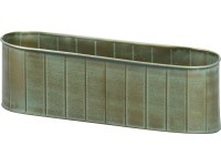 Zinkový obal na květiny 37 x 11 x 10 cm