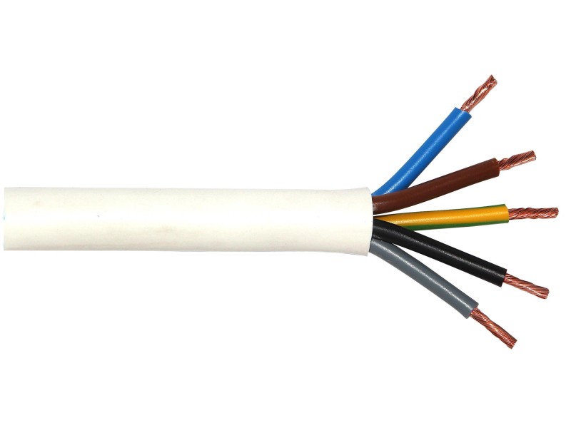 Přívodní kabel k připojení sporáku H05VV-F 5G2,5 bílý 1,5 m koupit