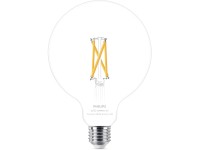 Philips Smart LED žárovka Filament E27 G125, 7 W, 806 lm, 2700-6500 K, čirá
