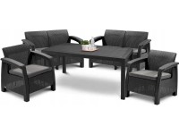 Allibert Zahradní souprava Corfu II Fiesta grafit/šedá Allibert Zahradní souprava Corfu II Fiesta grafit/šedá