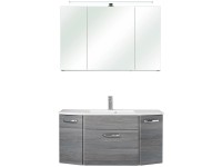 Pelipal Koupelnový nábytek Zoey - umyv.+skříňka+zrc.skříň., grafit, 112 cm