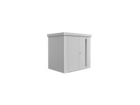 Biohort Plechový zahradní domek Neo1B dvoukřídlé dveře stříbrná 236 x 180 cm