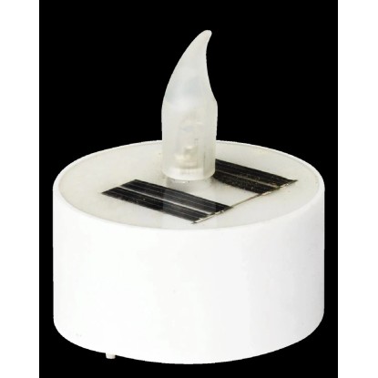 EURAKLES LED solární svíčka bílá/transparentní plamínek 55 x 55 mm, 1 ks