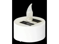 EURAKLES LED solární svíčka bílá/transparentní plamínek 55 x 55 mm, 1 ks