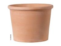 Deroma Květináč Cilindro Bordato Primitivo White terakota pr. 23 x 17 cm
