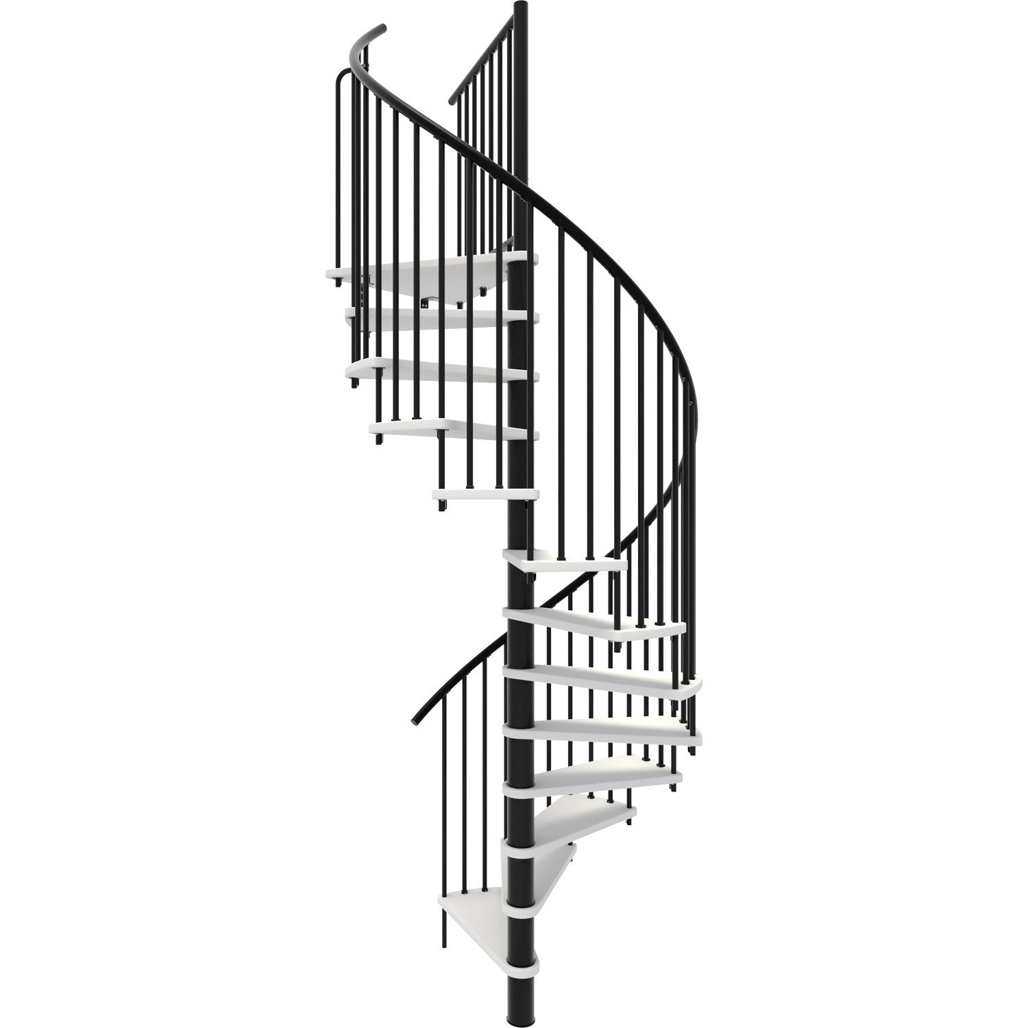 Minka STAIRS Kombinované točité schodiště Spiral Smart bílá/černá pr. 120 cm