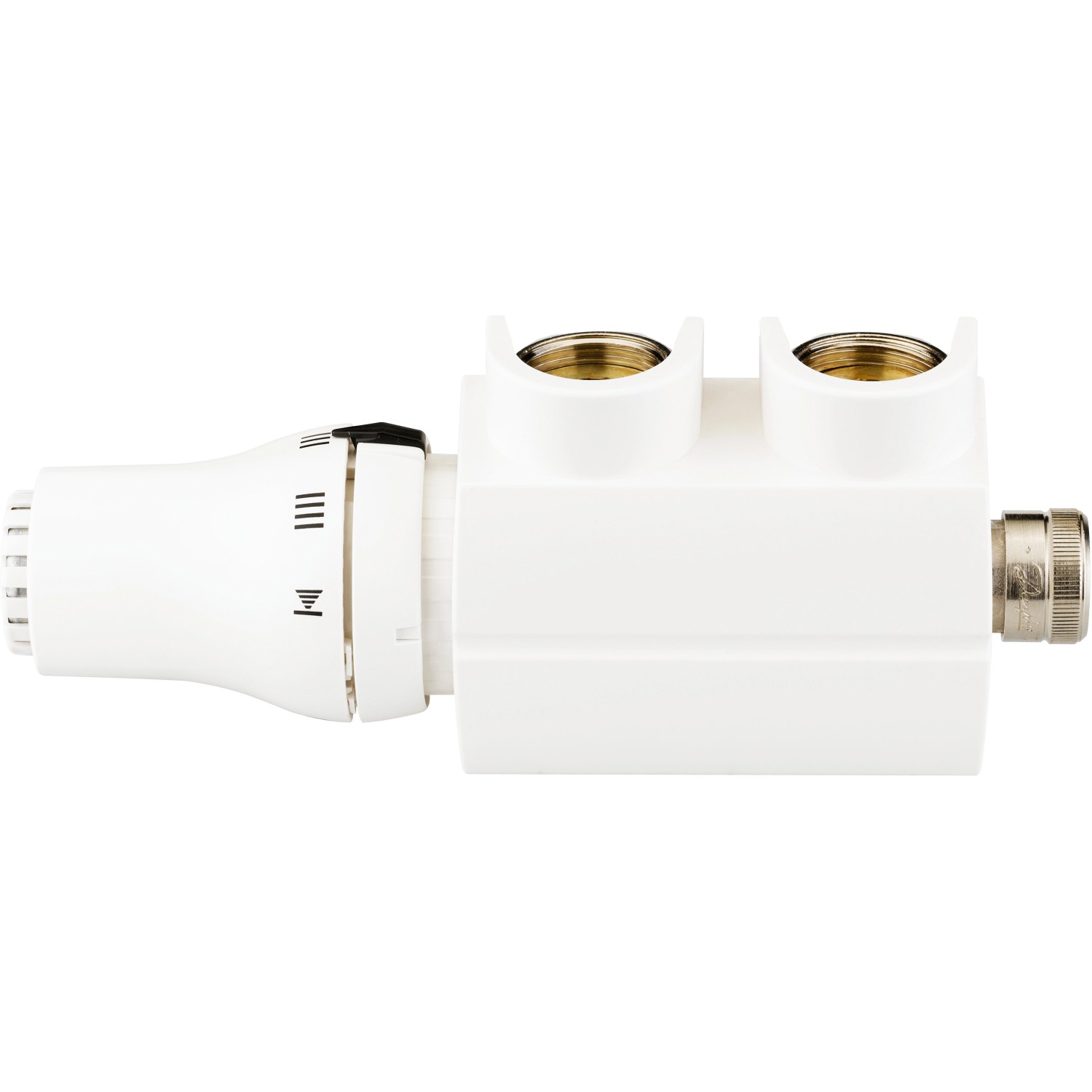 Sanotechnik Připojovací armatura pro koupelnový radiátor, rohové provedení, bílá