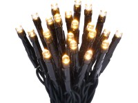 VLC LED světelný řetěz 80 x LED teplá bílá, IP44, zelený, 8,92 m