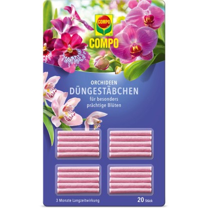 Compo tyčinky pro hnojení orchidejí, 20 kusů, pro nádherné květy.