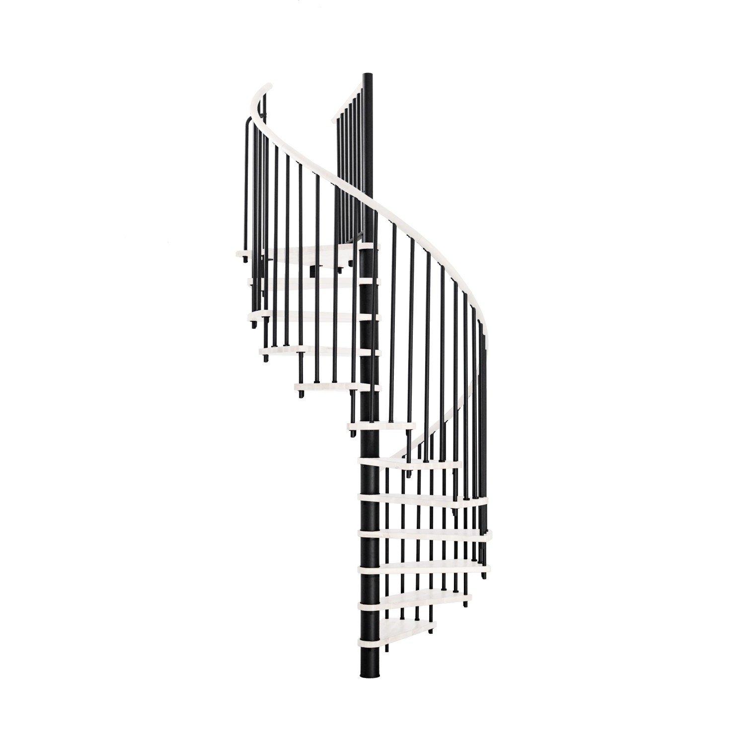 Minka STAIRS Kombinované točité schodiště Spiral Wood bílá/černá pr. 140 cm