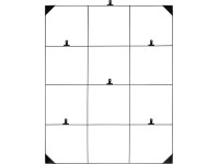 Poznámková mřížka, matná černá, 60 x 75 cm