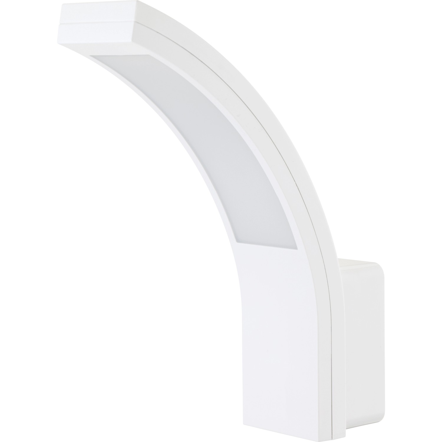 EURAKLES Nástěnné LED svítidlo SCHARLEEN SENZOR 10W 800lm IP54 bílá 25 x 18,8 cm