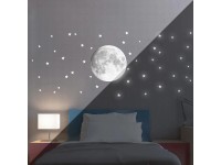 Crearreda Samolepicí dekorace, měsíc svítící v noci, 1 arch, 67 x 47 cm Crearreda Samolepicí dekorace, měsíc svítící v noci, 1 arch, 67 x 47 cm