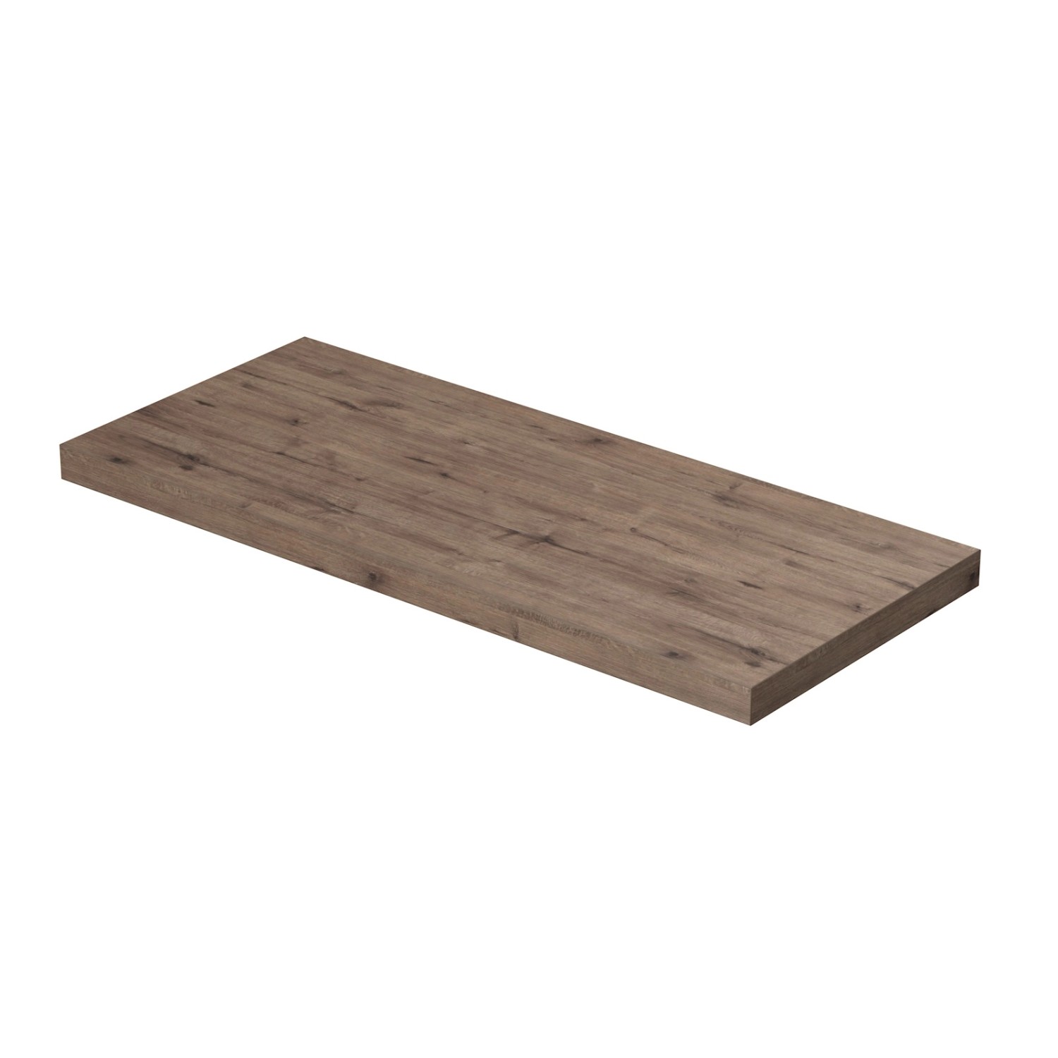 INTEDOOR Umyvadlová deska BEE bez výřezu, š. 130 cm, dub Wellington