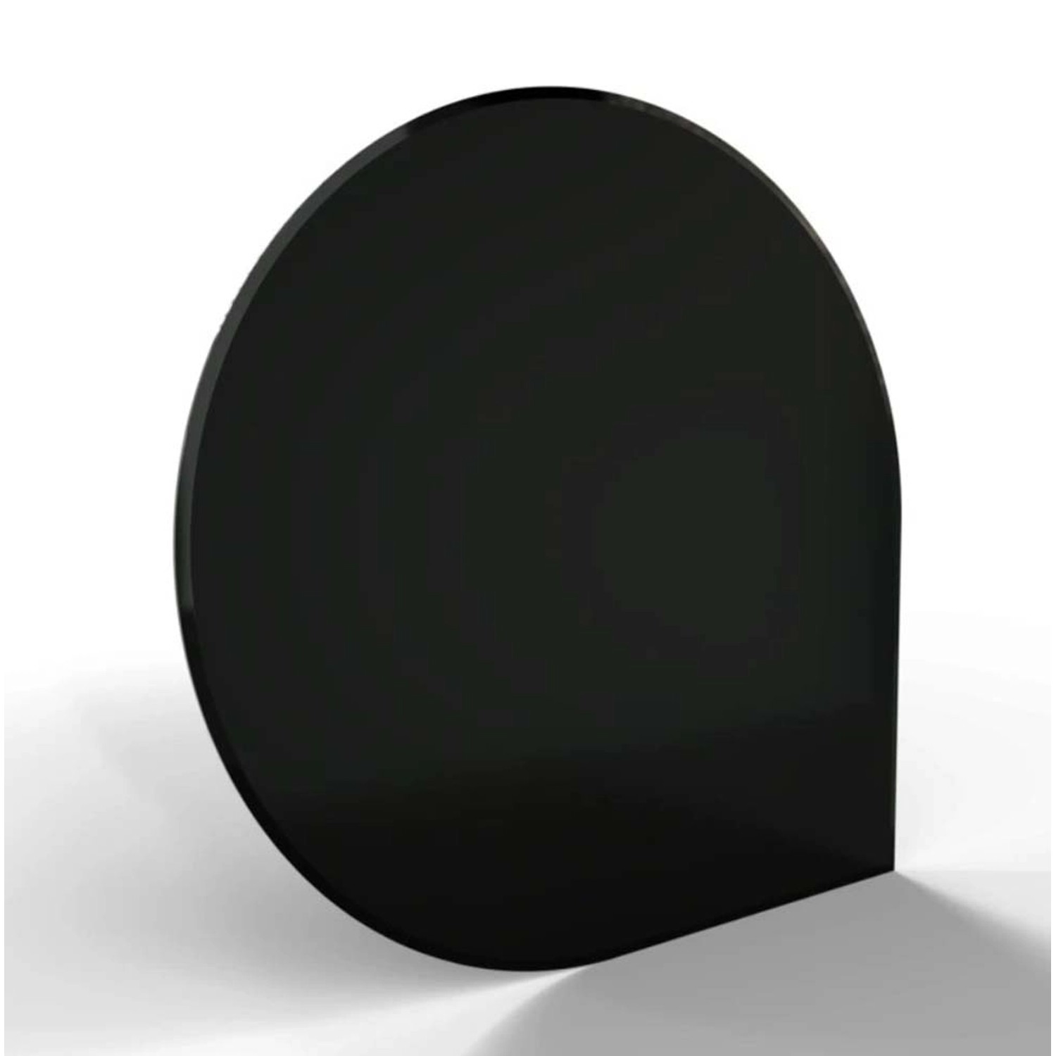 HS Flamingo Sklo pod kamna kapka, černé, 1100 x 1100 x 6 mm