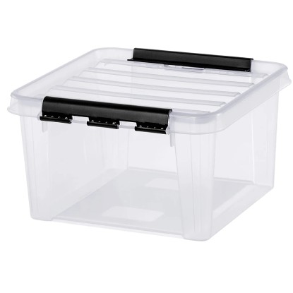 SmartStore Skladovací box Classic s víkem, transparentní, 28 x 28 x 17 cm, 7 l