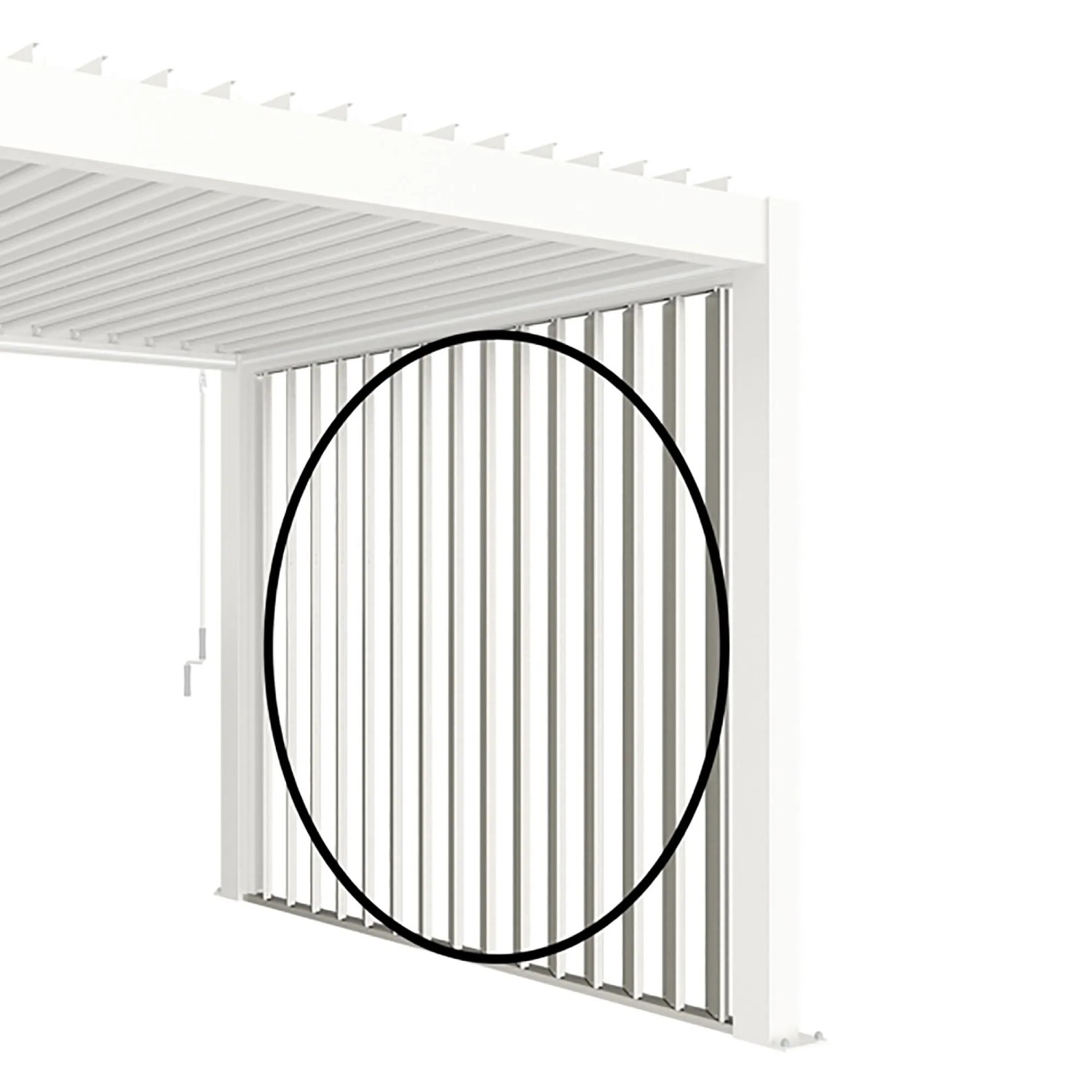 Biohort Sluneční clona pro stranu pergoly 4 m bílá