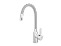 Novaservis Stojánková dřezová baterie Ferro Flexi 70710 šedá-chrom