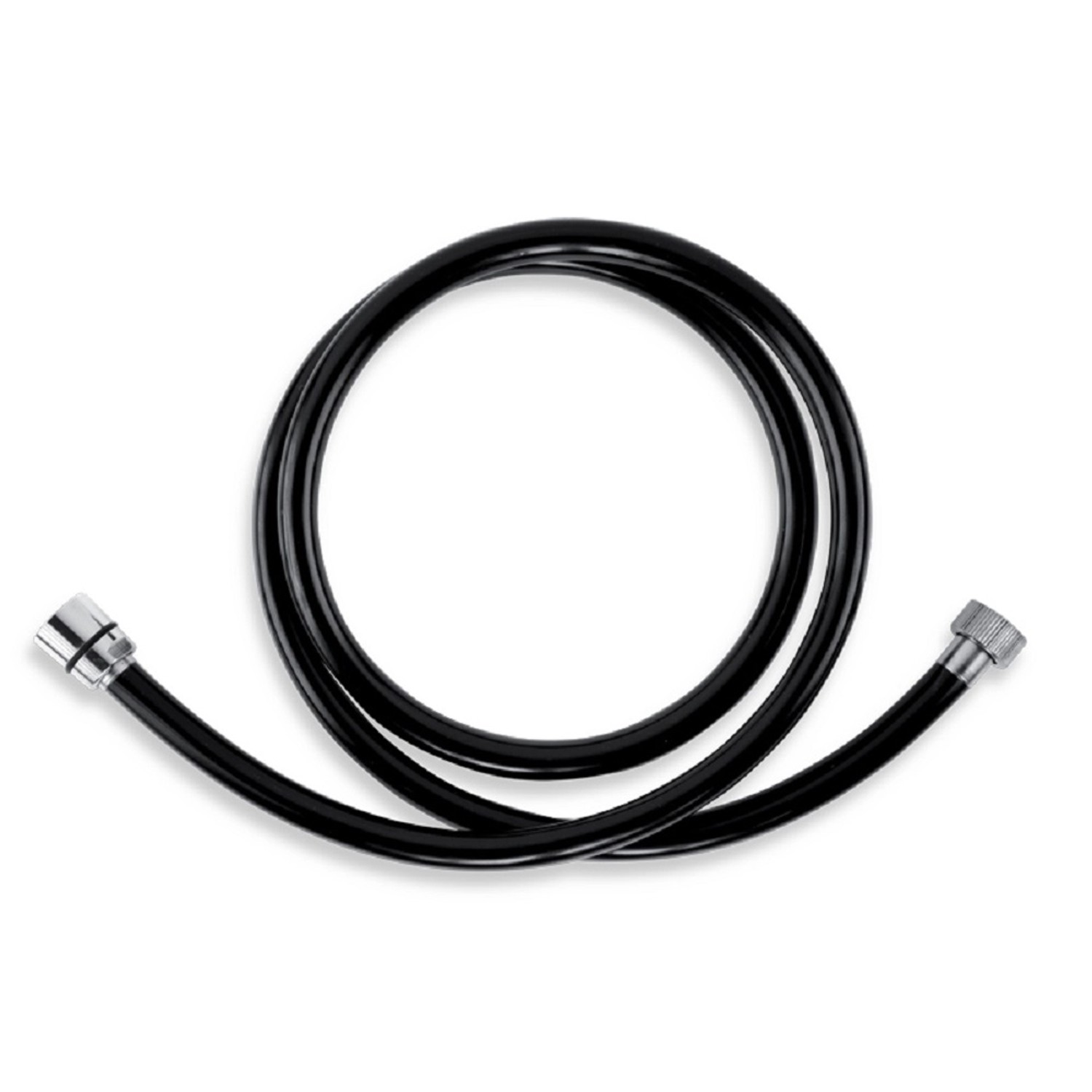 Novaservis Sprchová hadice PVC/150,5 plastová, černá/chrom, 150 cm