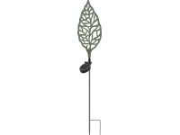 Dekorativní solární LED svítidlo zápich list, IP44, khaki, 77 cm