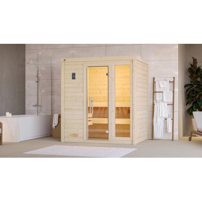Weka Sauna z masivního dřeva Bergen 1 GTF bez kamen přírodní 198 x 148 cm