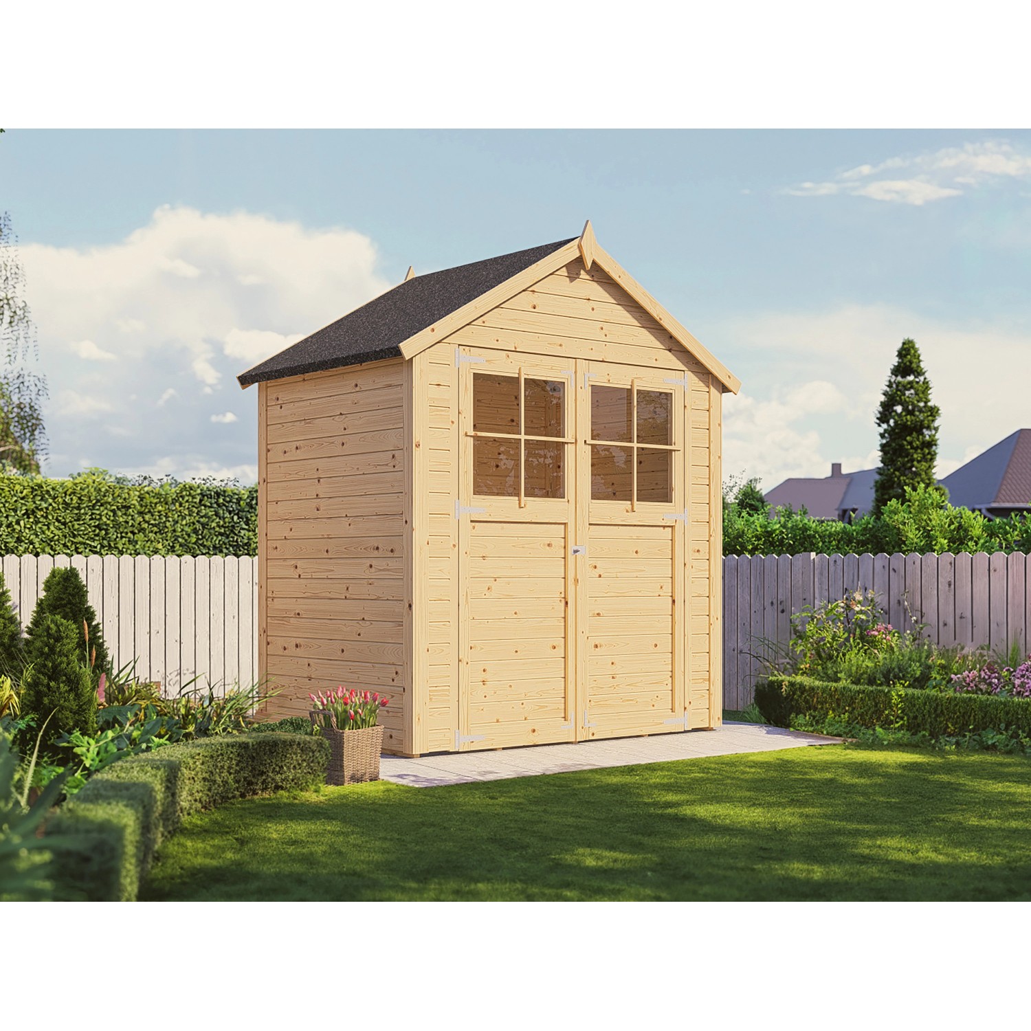 Bertilo Dřevěný zahradní domek Osterbek 1, přírodní, 181 x 122 cm