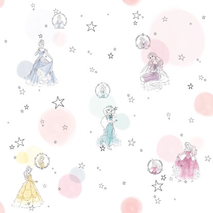 Komar Vliesová fototapeta Princess Pretty Pastel 53 x 10,05 cm
