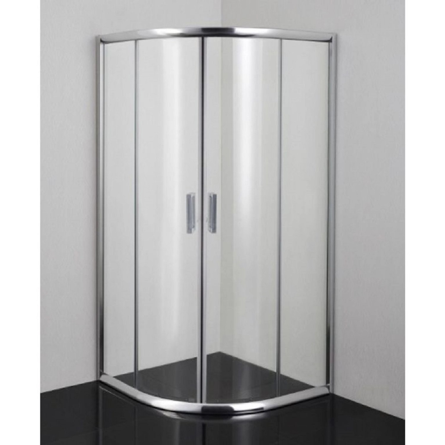 Sanotechnik Čtvrtkruhový sprchový kout Q-LINE chrom 89-90 x 89-90 x 190 cm