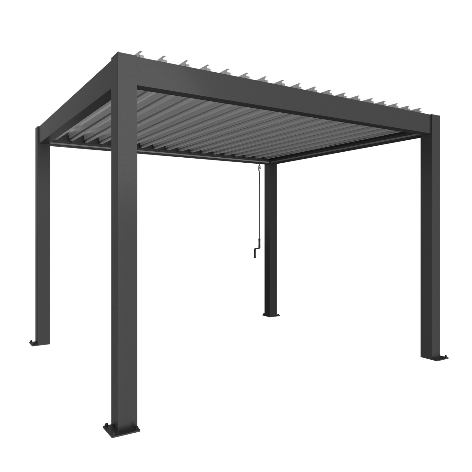 Biohort Pergola 3,5 x 3 tmavě šedá/stříbrná 367,5 x 312 cm