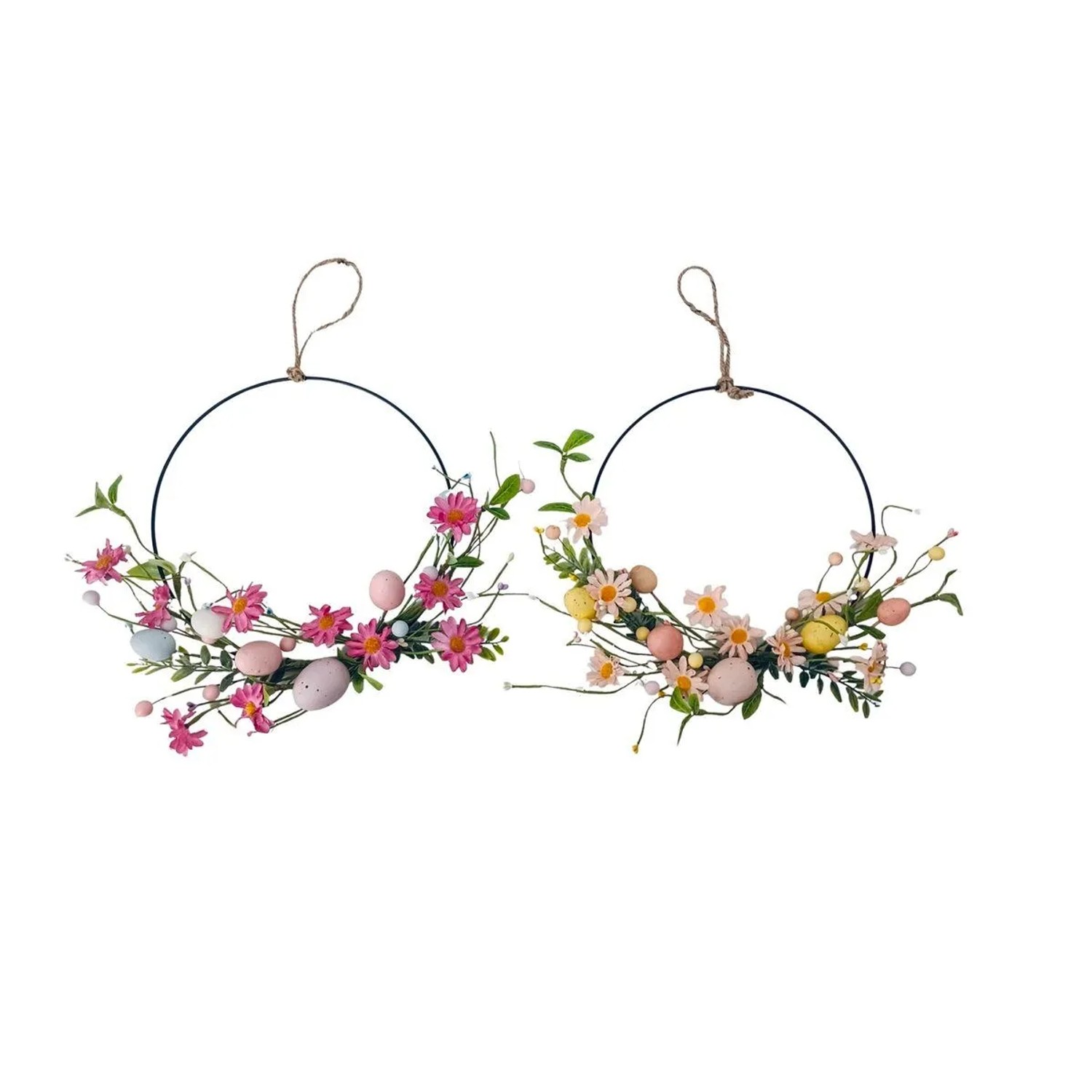 Boltze Závěsný věnec s květinami a vejci Beryl, různé druhy, pr. 30 cm, 1 ks