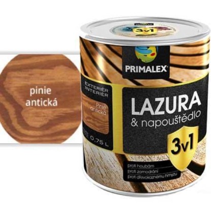 PRIMALEX Lazura a napouštědlo 3v1 pinie antická 0,75 l