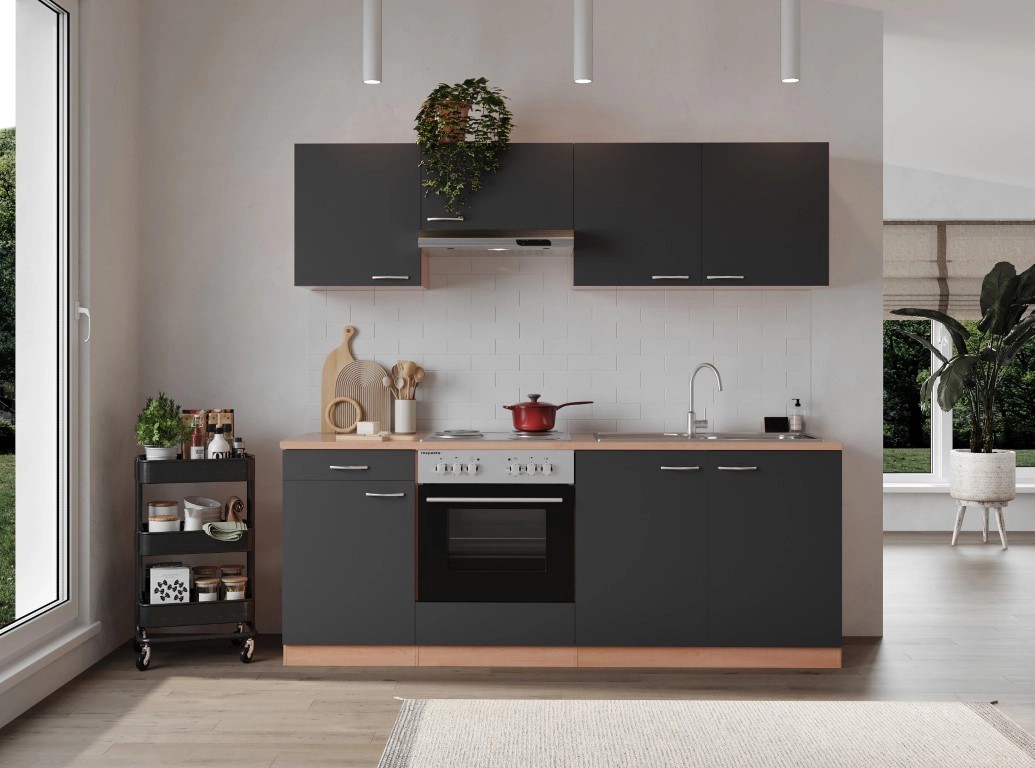 Mini Cucina Monoblocco Angolo Cottura Respekta Gerda 150 Cm