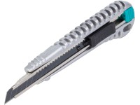 Wolfcraft Nůž s 9 mm odlamovacími čepelemi, černá čepel Profi-Sharp, kovový