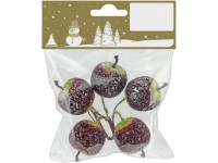 Jablka s drátem s cukrovým potahem červeno-zelené