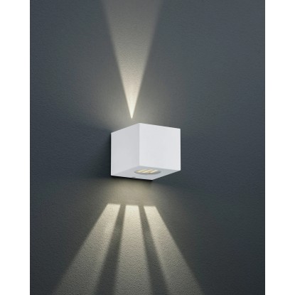 Reality Venkovní nástěnné LED svítidlo Cordoba, matná bílá, 2W, 10 x 10,5 x 9 cm