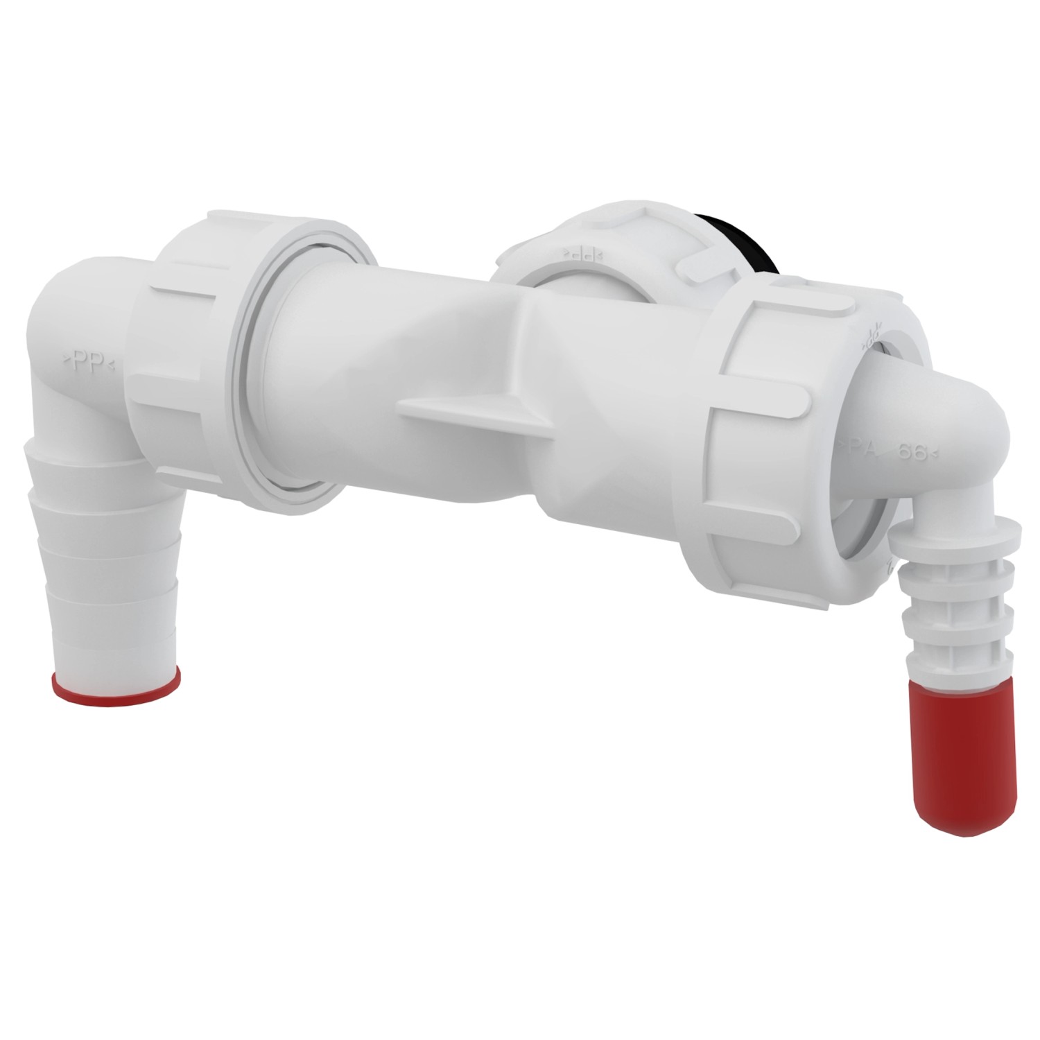 Alcadrain Dvojité kolínko G1"/8-23 se zpětnými klapkami