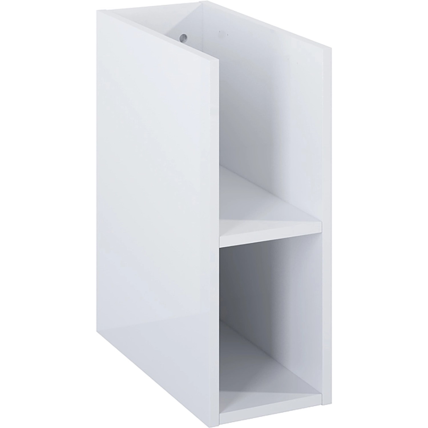 Maximus Nástěnný koupelnový regál Stylo Duo, lesklá bílá, 20 x 45,6 x 50 cm