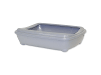 Magic Cat Toaleta pro kočky Economy s okrajem 50 x 38 x 14 cm, šedá