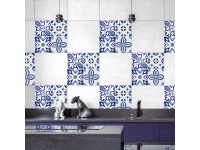 Crearreda Samolepicí dekorace, kachličky azulejos, 3 archy, 20 x 20 cm Crearreda Samolepicí dekorace, kachličky azulejos, 3 archy, 20 x 20 cm
