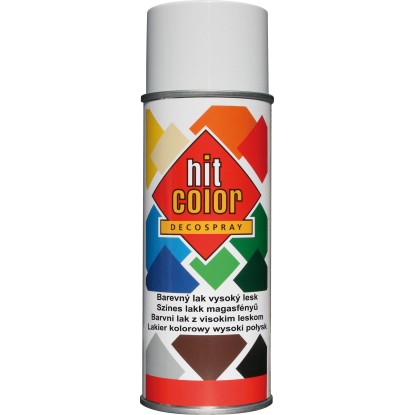 hitcolor Dekorativní lak ve spreji vysoký lesk RAL 7035 světle šedý 400 ml