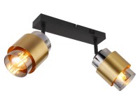 GLOBO 2bodové svítidlo MILLEY černá E27 40 W 260 x 100 x 125 mm