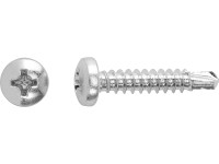 Samořezný šroub s půlkulatou hlavou PH2 bíle pozinkovaný 4,8 x 25 mm, 12 ks