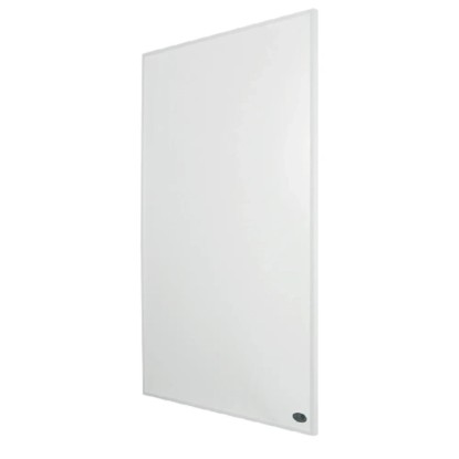 Bílý E2 elektrický IR topný panel Infrae² Base² M 600W s dálkovým ovládáním.