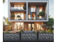 MEGACORP Designová brána NÁHODNÉ KOSTIČKY hliník 3800 x 900 mm