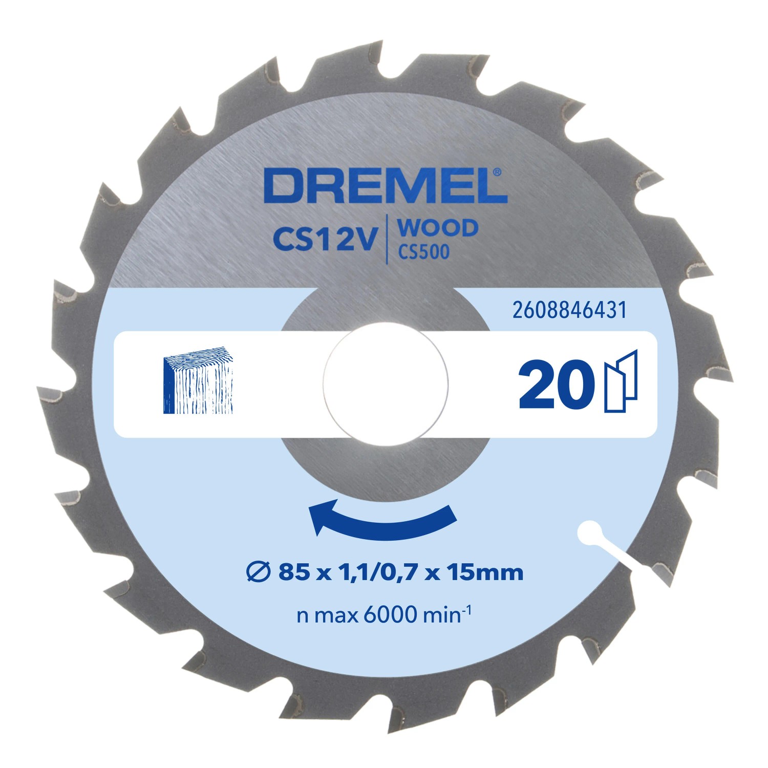 Dremel Řezný kotouč do dřeva CS500 Blueprint Wood, pr. 85 mm