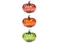 Koopman Skleněná lampa dýně různé barvy 15 x 13 cm, 1 ks Koopman Skleněná lampa dýně různé barvy 15 x 13 cm, 1 ks