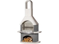 Buschbeck Zahradní grilovací krb Stockholm, bílá/antracit, 110 x 65 x 203 cm Buschbeck Zahradní grilovací krb Stockholm, bílá/antracit, 110 x 65 x 203 cm