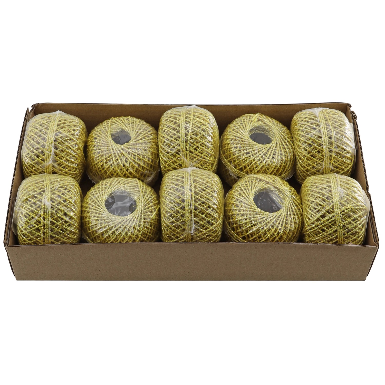 Vánoční dekorace sada provázků, zlatá, 10 ks