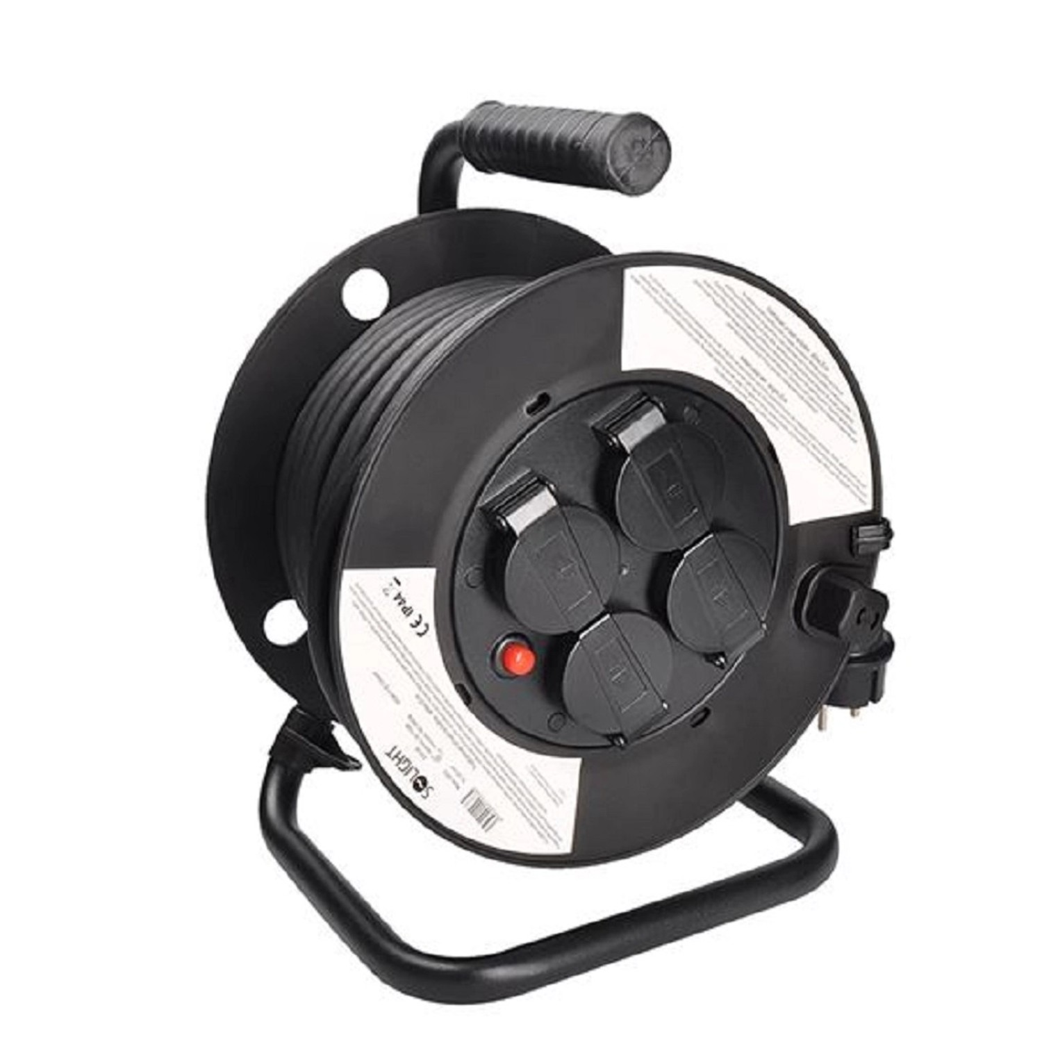 Prodlužovací přívod na bubnu, 4 zásuvky, IP44, 3x 1.5mm2, délka 25m